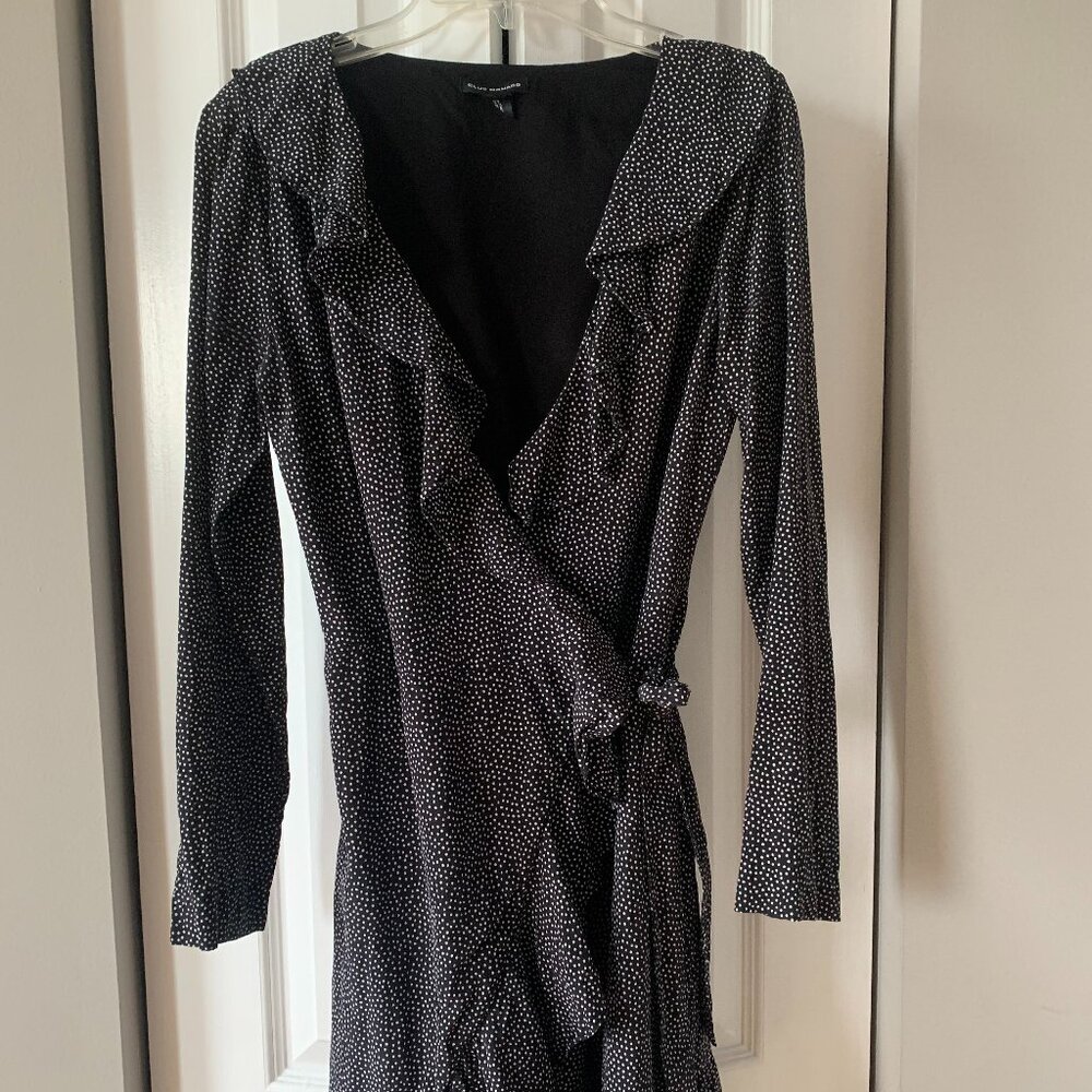 Club Monaco Polka Dot Wrap Mini Dress